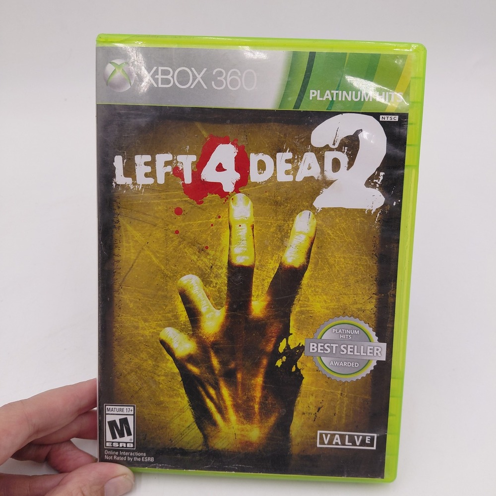 Left 4 Dead 2 Xbox 360 Platinum Hits CIB Valve Zombie Horror Game Manual & Case